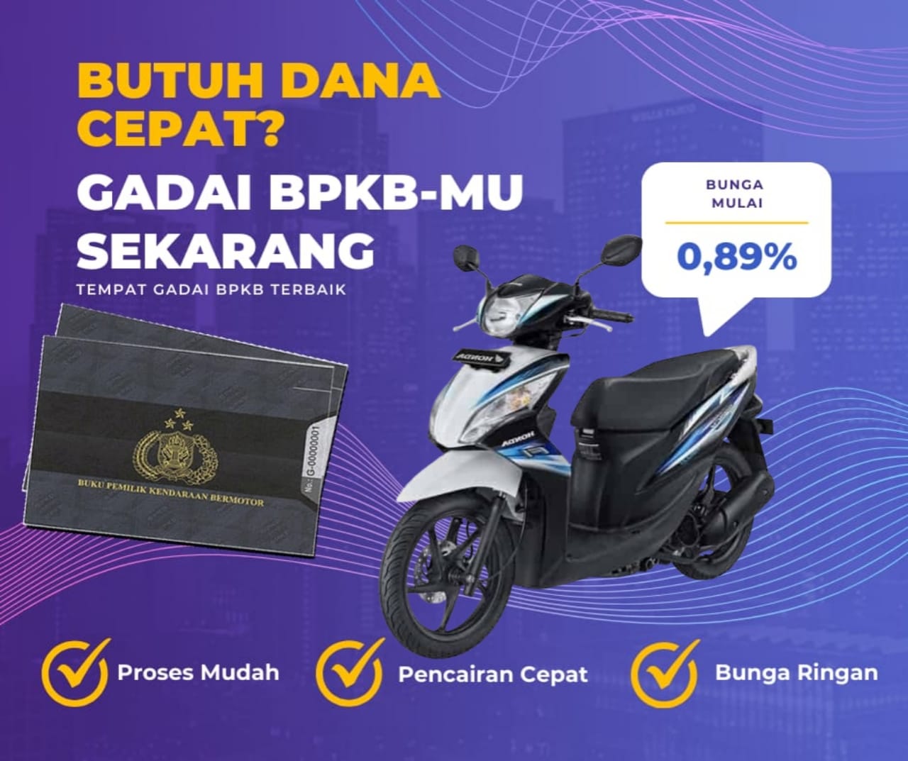 Kredit Jaminan Bpkb Motor Honda Spacy FI Dapat Dana Berapa? Seperti Ini Simulasinya